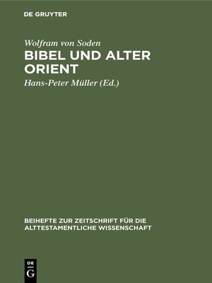 cover image of Bibel und Alter Orient